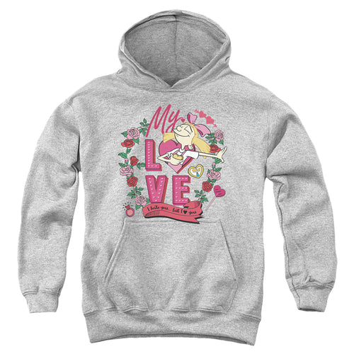 Hey Arnold Valentine'S Day Helga, I Hate You, But Love You Youth Hoodie