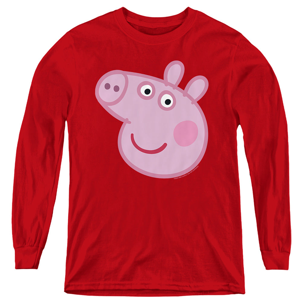 Peppa Pig Face Youth Long Sleeve T-Shirt