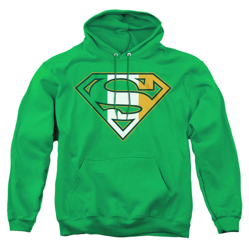 Superman Irish Shield Kelly Green Pullover Hoodie