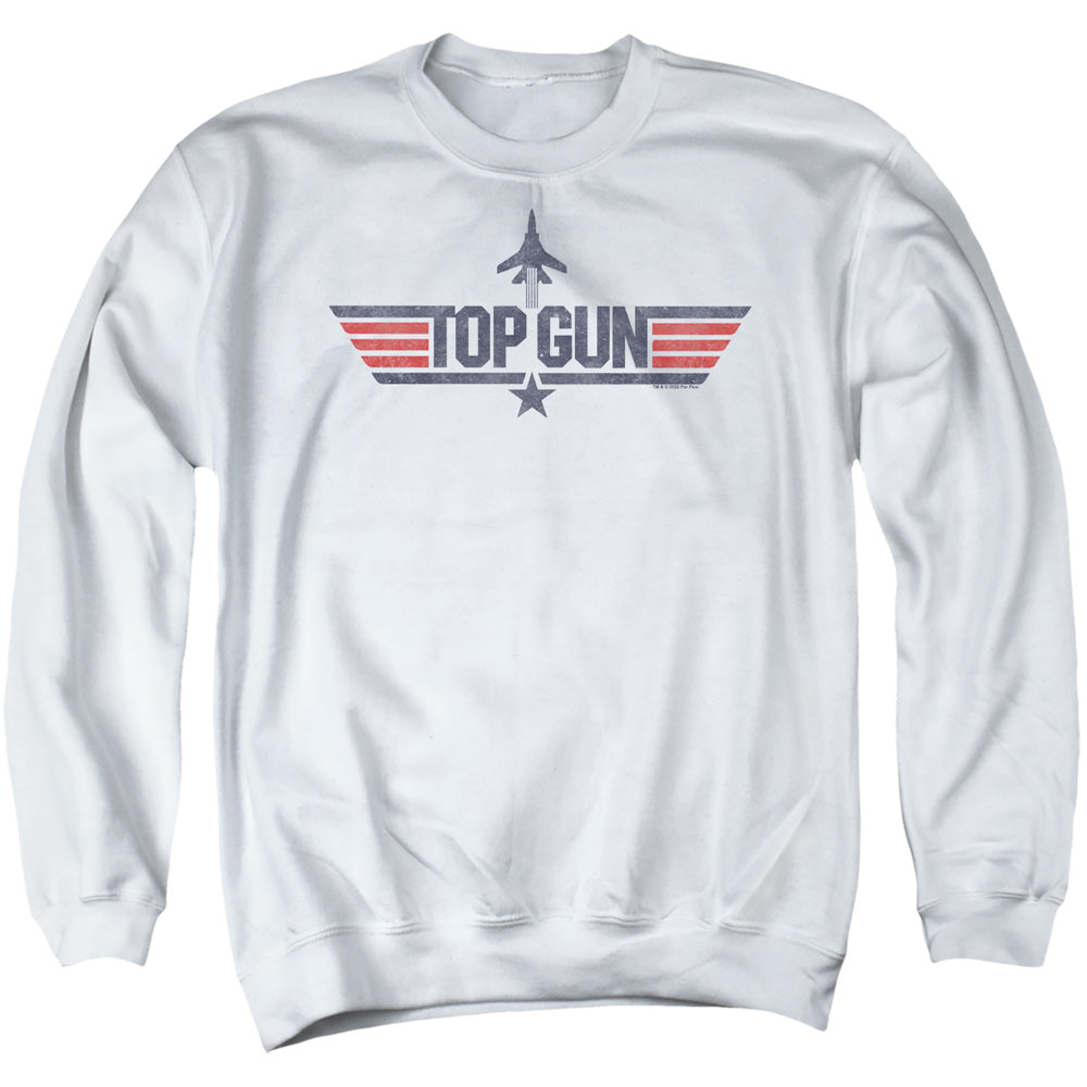 Top Gun Logo White Crewneck Sweatshirt
