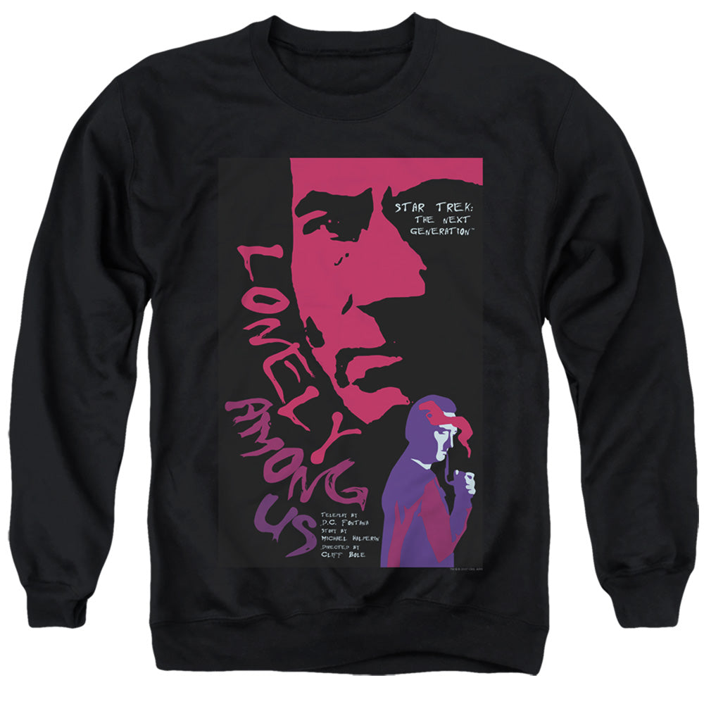 Star Trek Lonely Among Us Black Crewneck Sweatshirt