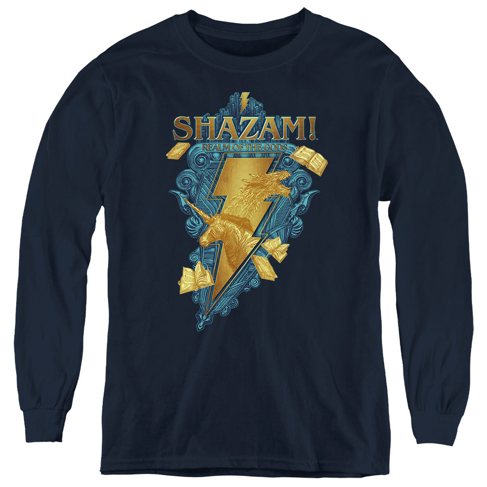 Shazam! Fury of the Gods Big Blue Seal Youth Long Sleeve T-Shirt
