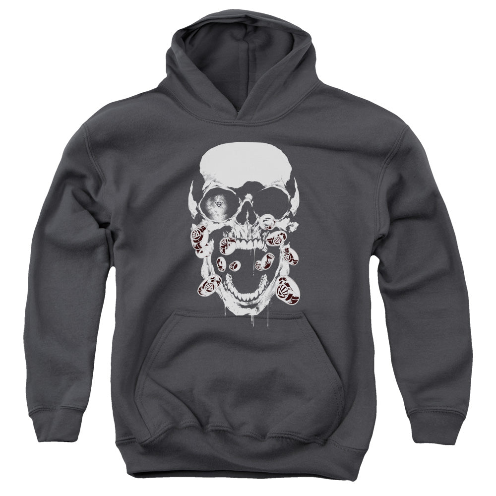 Green Lantern Black Lantern Skull Youth Hoodie
