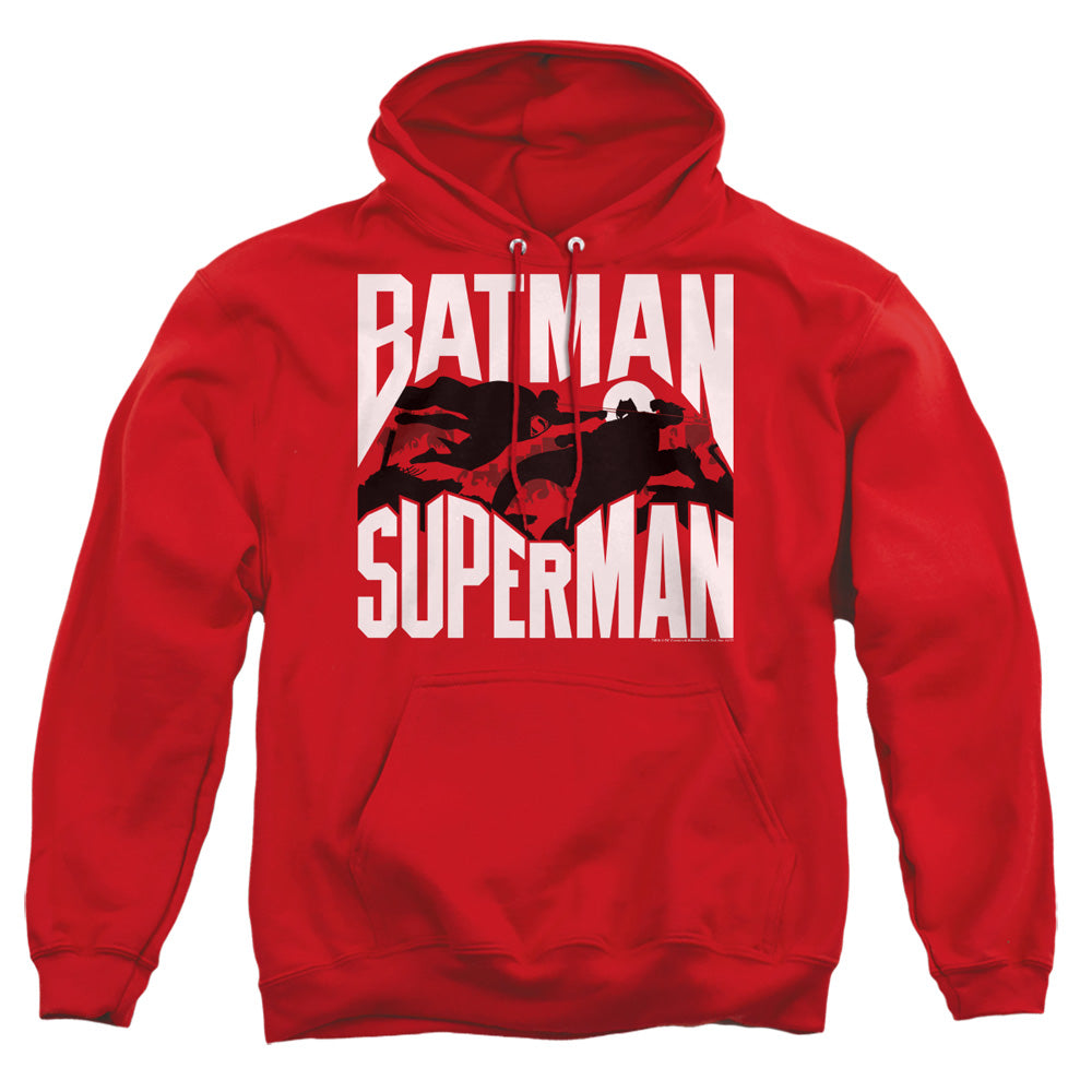 Batman v Superman Silhouette Fight Pullover Hoodie
