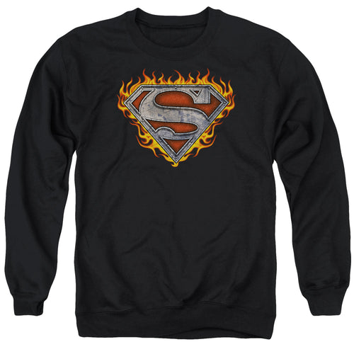 Superman Iron Fire Shield Crewneck Sweatshirt