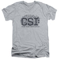 CSI Distressed Logo V-Neck T-Shirt
