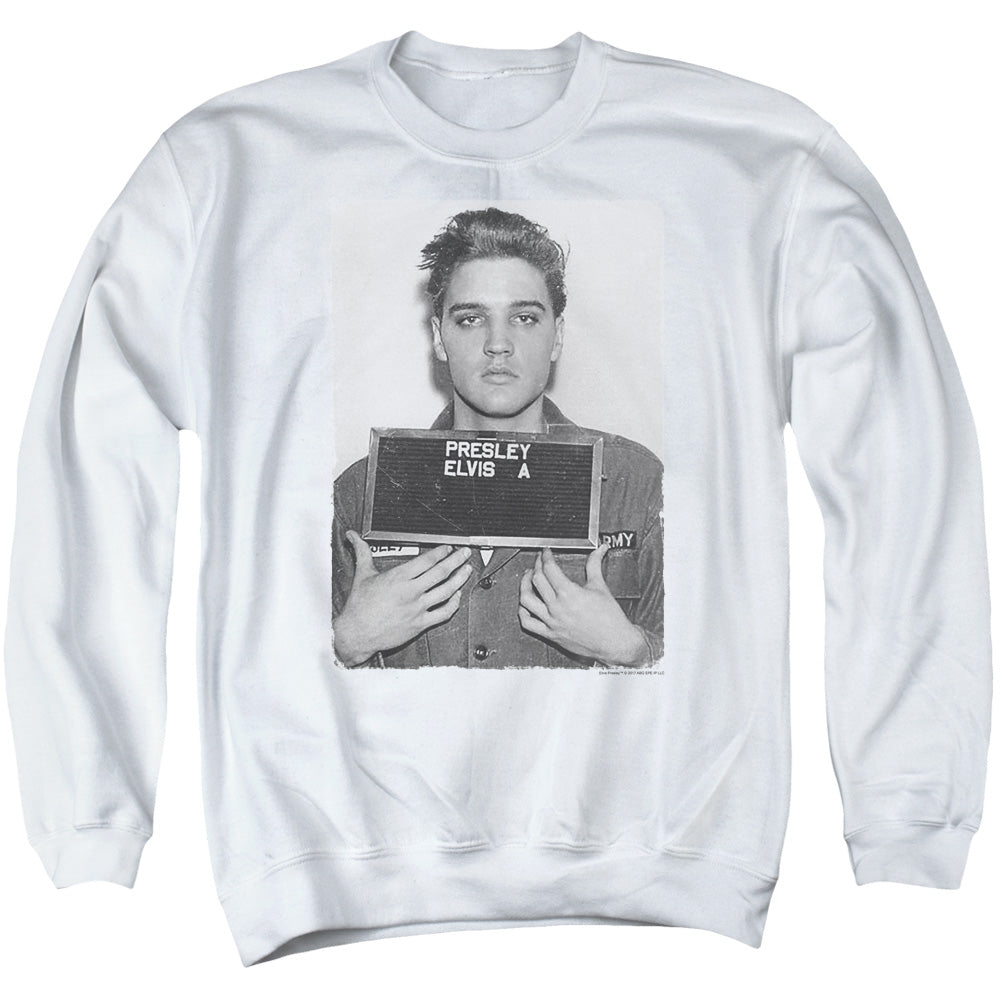 Elvis Presley Army Mug Shot Crewneck Sweatshirt