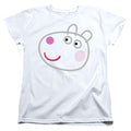 Peppa Pig White Out Suzy Sheep Face Womens T-Shirt