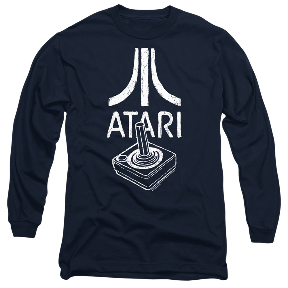 Atari Joystick Logo Navy Long Sleeve T-Shirt