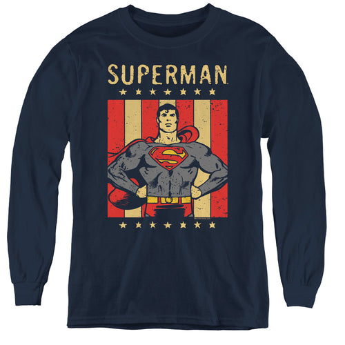 DC Comics Retro Liberty Youth Long Sleeve T-Shirt