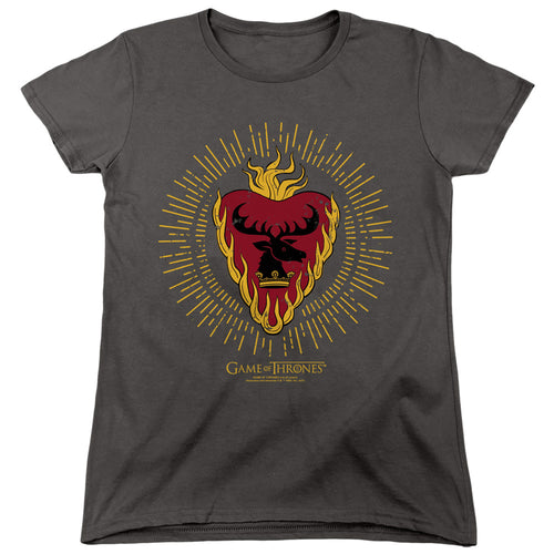 Game of Thrones Stannis Baratheon Burst Sigils Womens T-Shirt