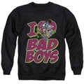 DC Comics I Heart Bad Boys Crewneck Sweatshirt
