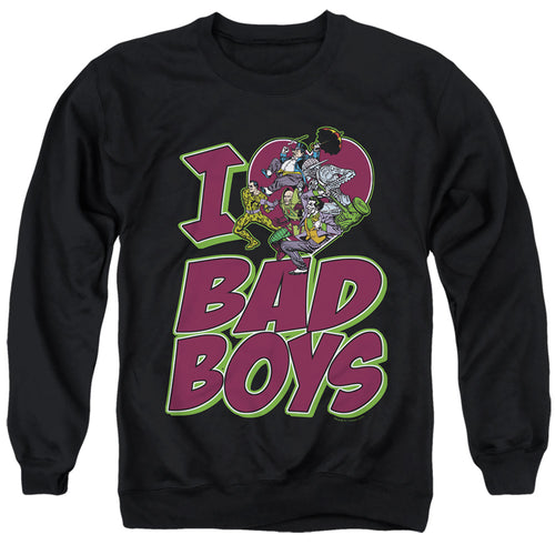 DC Comics I Heart Bad Boys Crewneck Sweatshirt