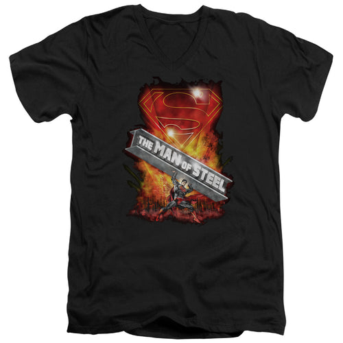 Superman Steel Girder V-Neck T-Shirt