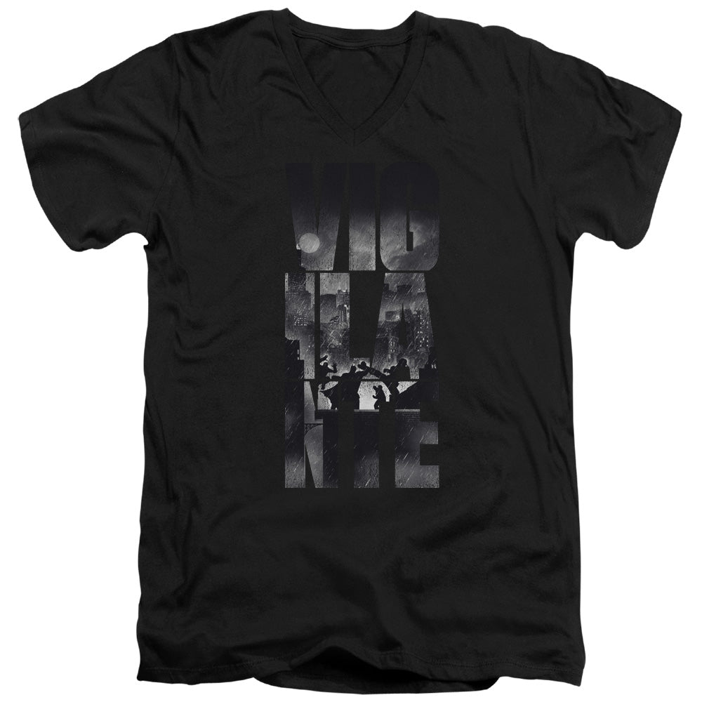 Batman v Superman Rainy Viglante V-Neck T-Shirt