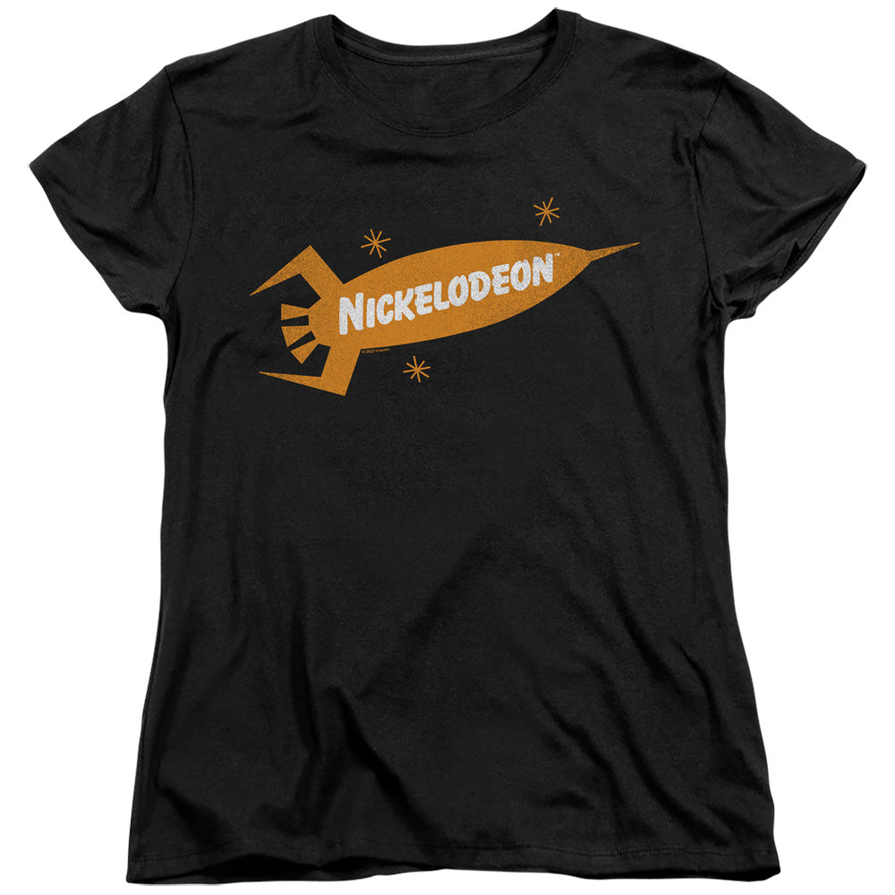 Nickelodeon Retro Rocket Logo Womens T-Shirt