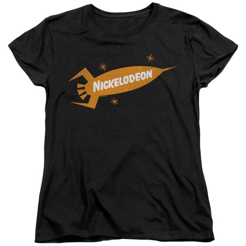 Nickelodeon Retro Rocket Logo Womens T-Shirt