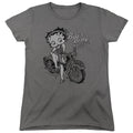 Betty Boop Biker Betty Motorcycle Club Womens T-Shirt