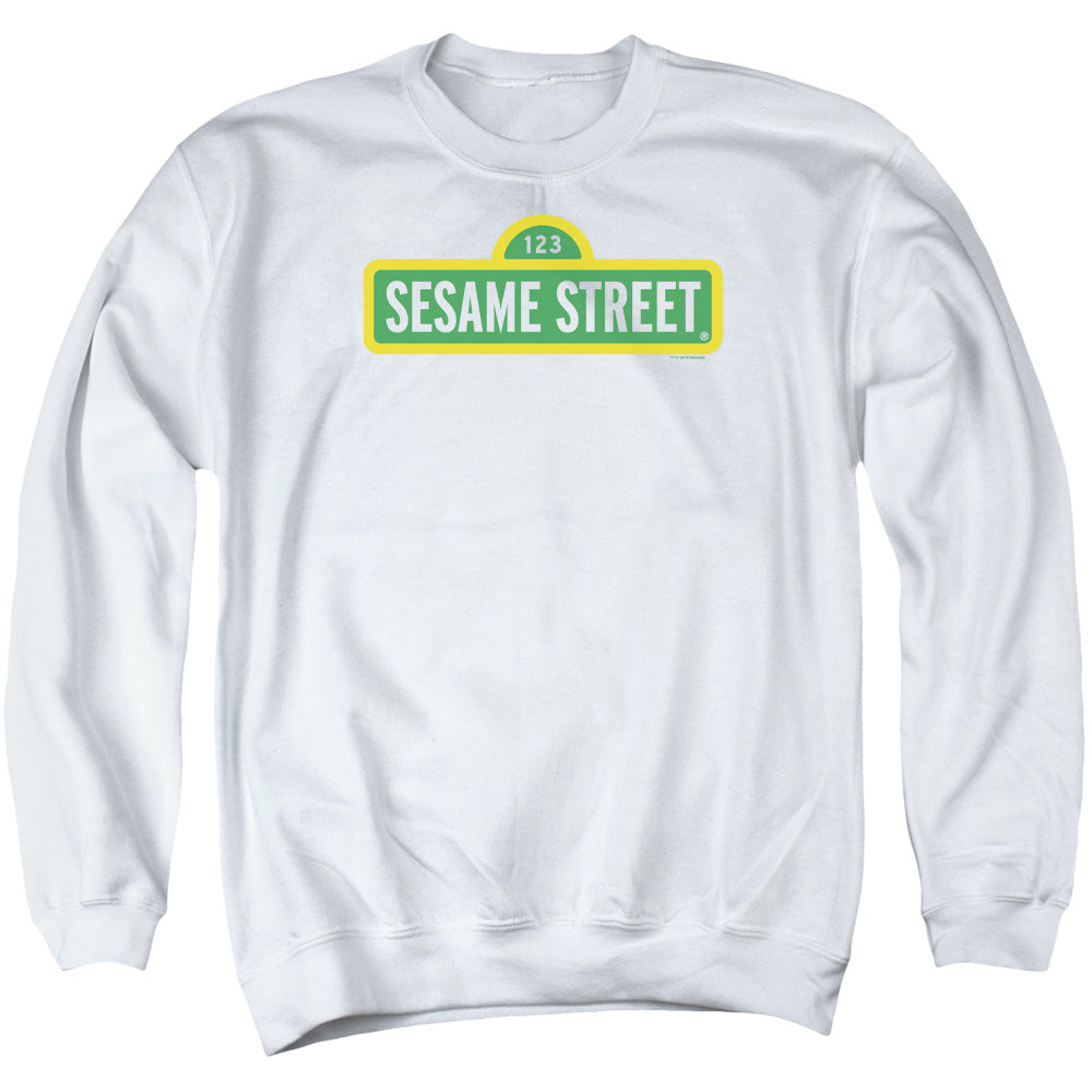 Sesame Street Logo White Crewneck Sweatshirt