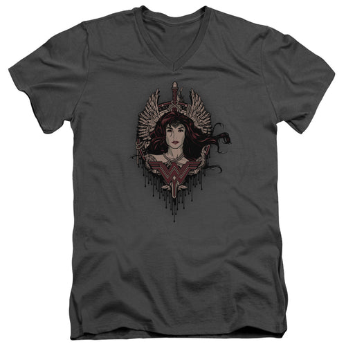 Batman v Superman Winged Goddess V-Neck T-Shirt