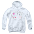 Peppa Pig White Out Suzy Sheep Face Youth Hoodie