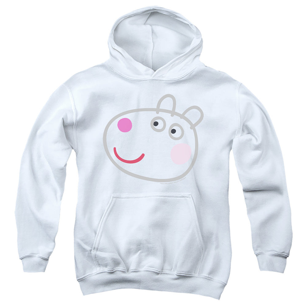 Peppa Pig White Out Suzy Sheep Face Youth Hoodie