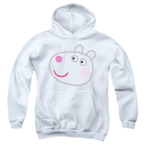 Peppa Pig White Out Suzy Sheep Face Youth Hoodie