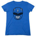 Mighty Morphin Power Rangers Blue Ranger Mask Womens T-Shirt