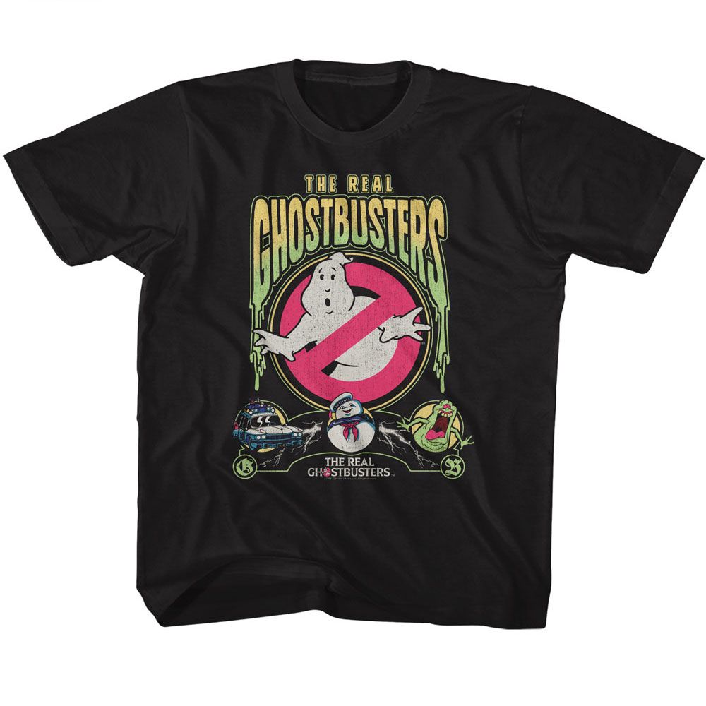 The Real Ghostbusters Slime Text Youth/Toddler T-Shirt