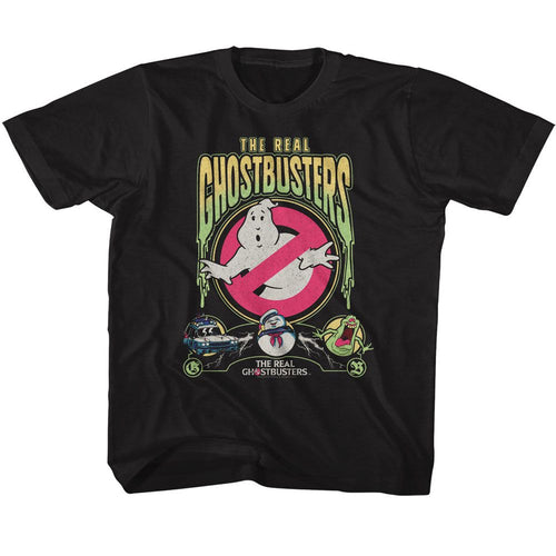 The Real Ghostbusters Slime Text Youth/Toddler T-Shirt