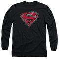 Superman Hardcore Noir Shield Long Sleeve T-Shirt