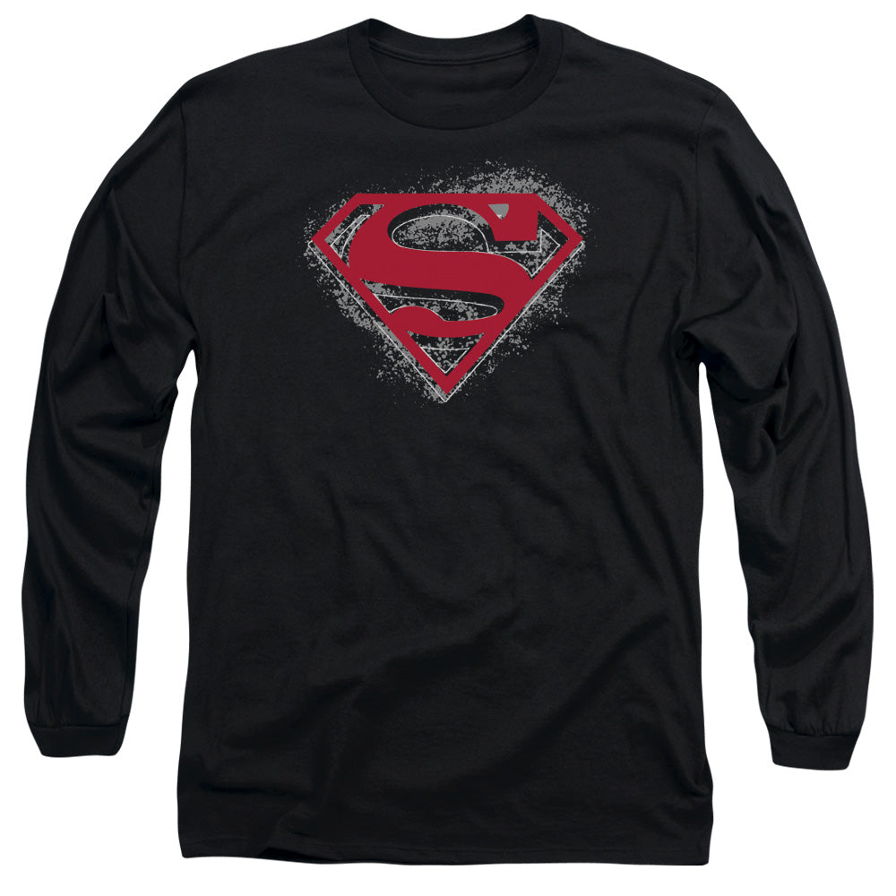 Superman Hardcore Noir Shield Long Sleeve T-Shirt
