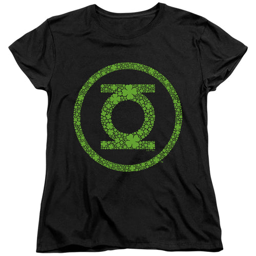 Green Lantern St. Patrick'S Day Shamrock Logo Womens T-Shirt