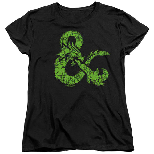 Dungeons & Dragons St. Patrick's Day Shamrock Logo Womens T-Shirt