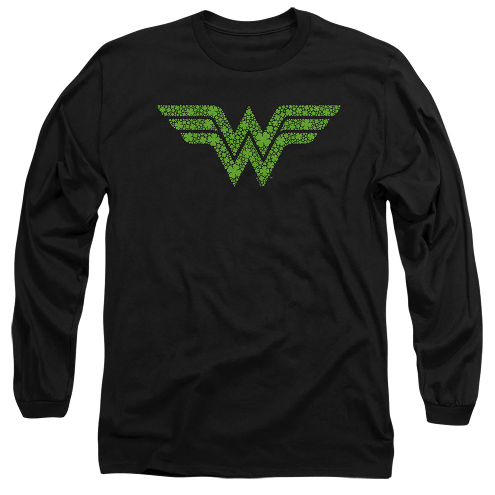Wonder Woman St. Patrick's Day Shamrock Logo Long Sleeve T-Shirt