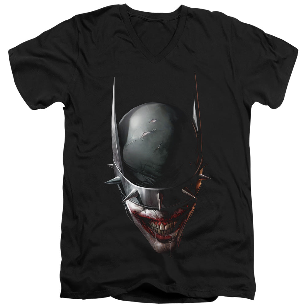 Batman Batman Who Laughs Head V-Neck T-Shirt