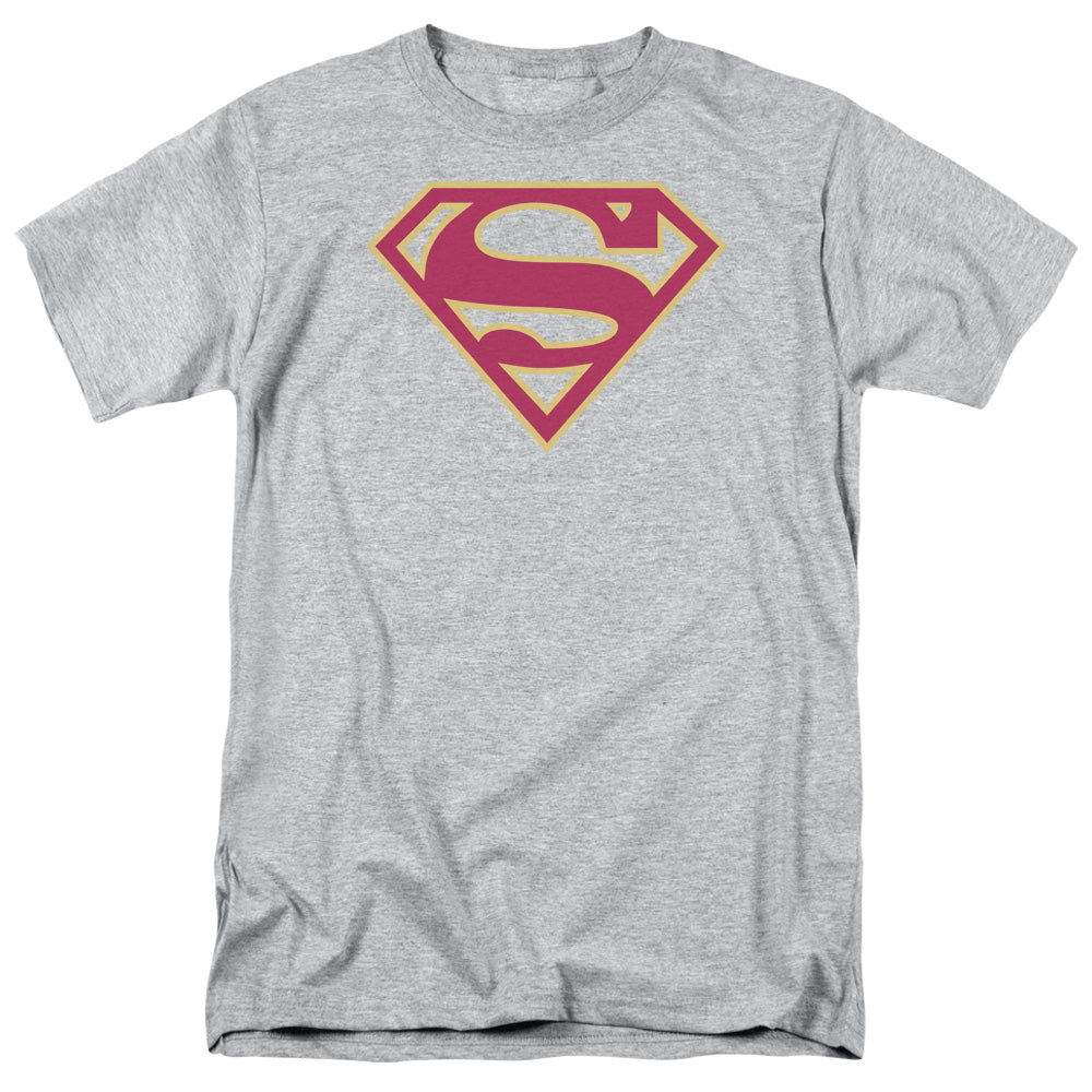 Superman Red & Gold Shield Athletic Heather T-Shirt