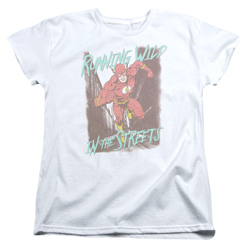 Justice League Running Wild Womens T-Shirt