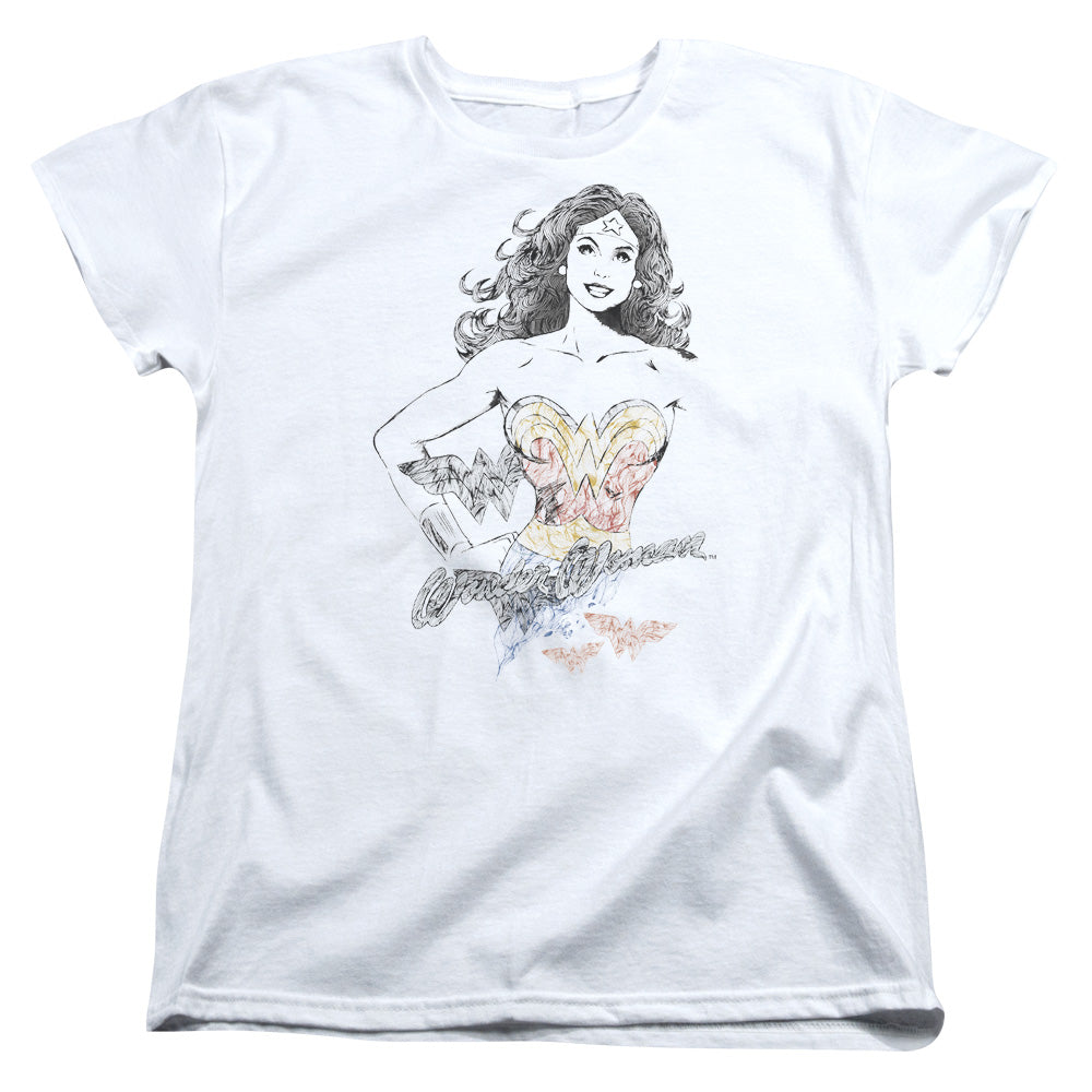 Justice League Wonder Squiggles Womens T-Shirt