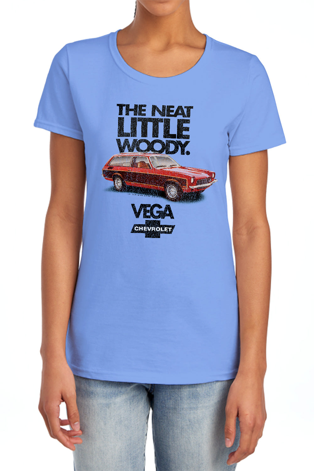 Chevy Vega the Neat Little Woody Womens T-Shirt
