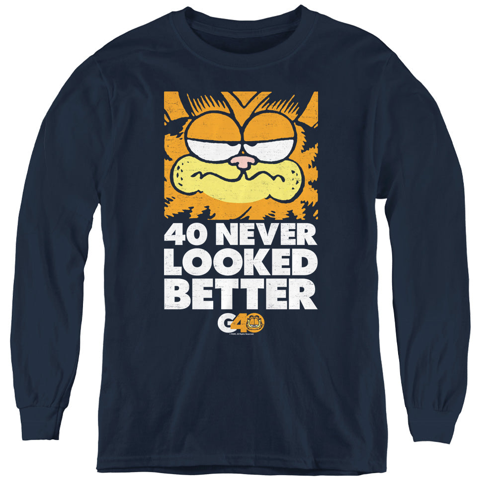 Garfield 40 Looks Youth Long Sleeve T-Shirt