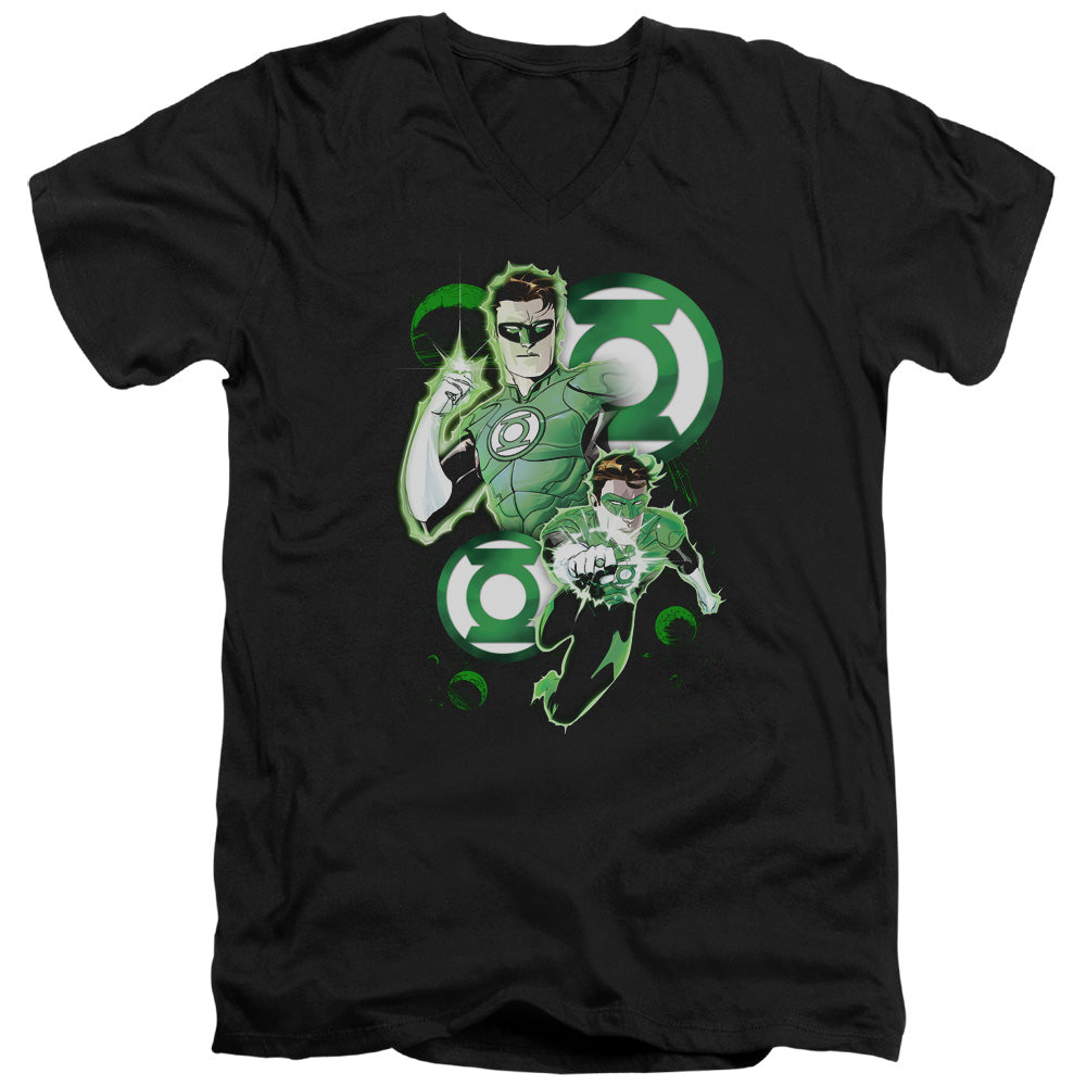 Justice League Gl In Action V-Neck T-Shirt