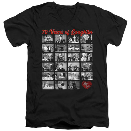 I Love Lucy Film Strip V-Neck T-Shirt