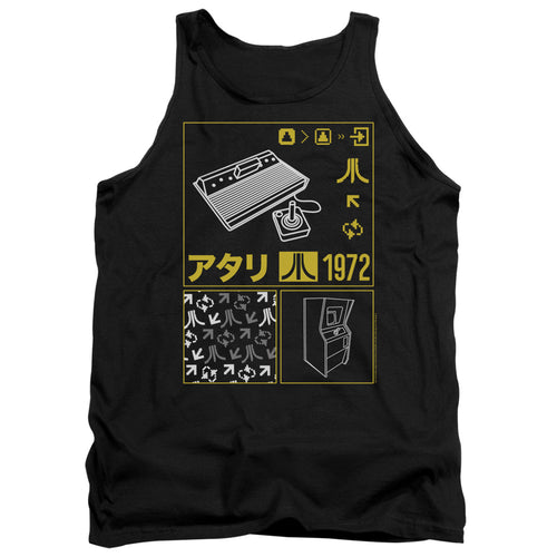 Atari Kanji Squares Black Tank Top