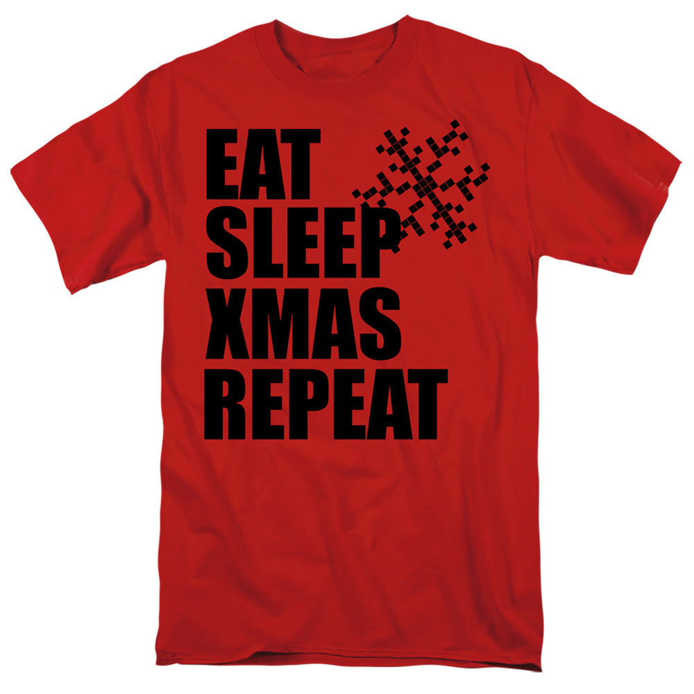 Christmas Eat Sleep Xmas Repeat Red T-Shirt