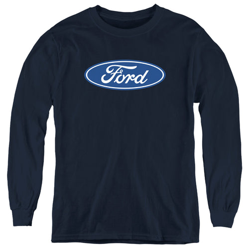 Ford Dimensional Logo Youth Long Sleeve T-Shirt