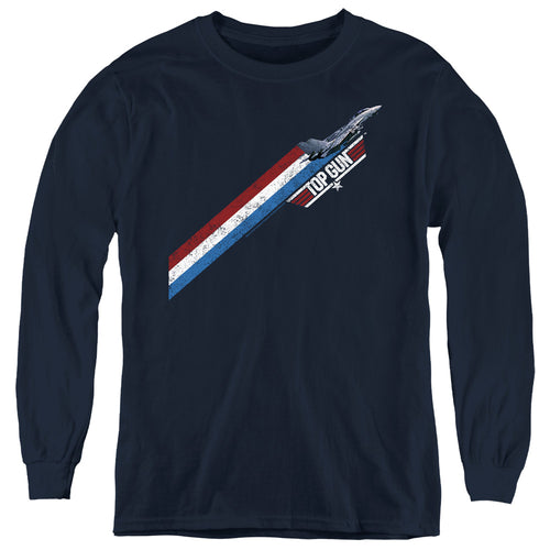 Top Gun Diagonal Stripes Youth Long Sleeve T-Shirt