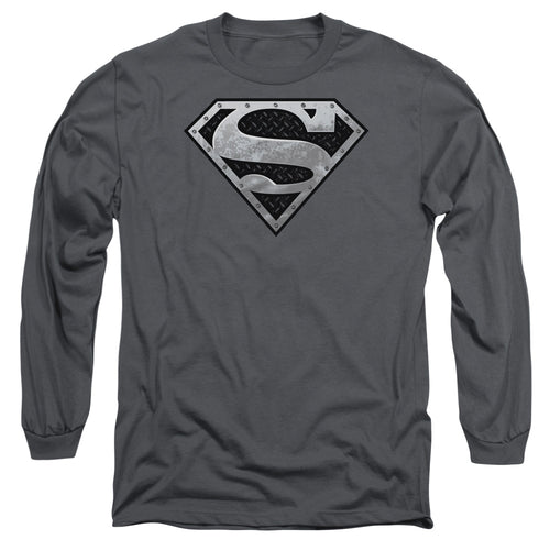 Superman Super Metallic Shield Long Sleeve T-Shirt