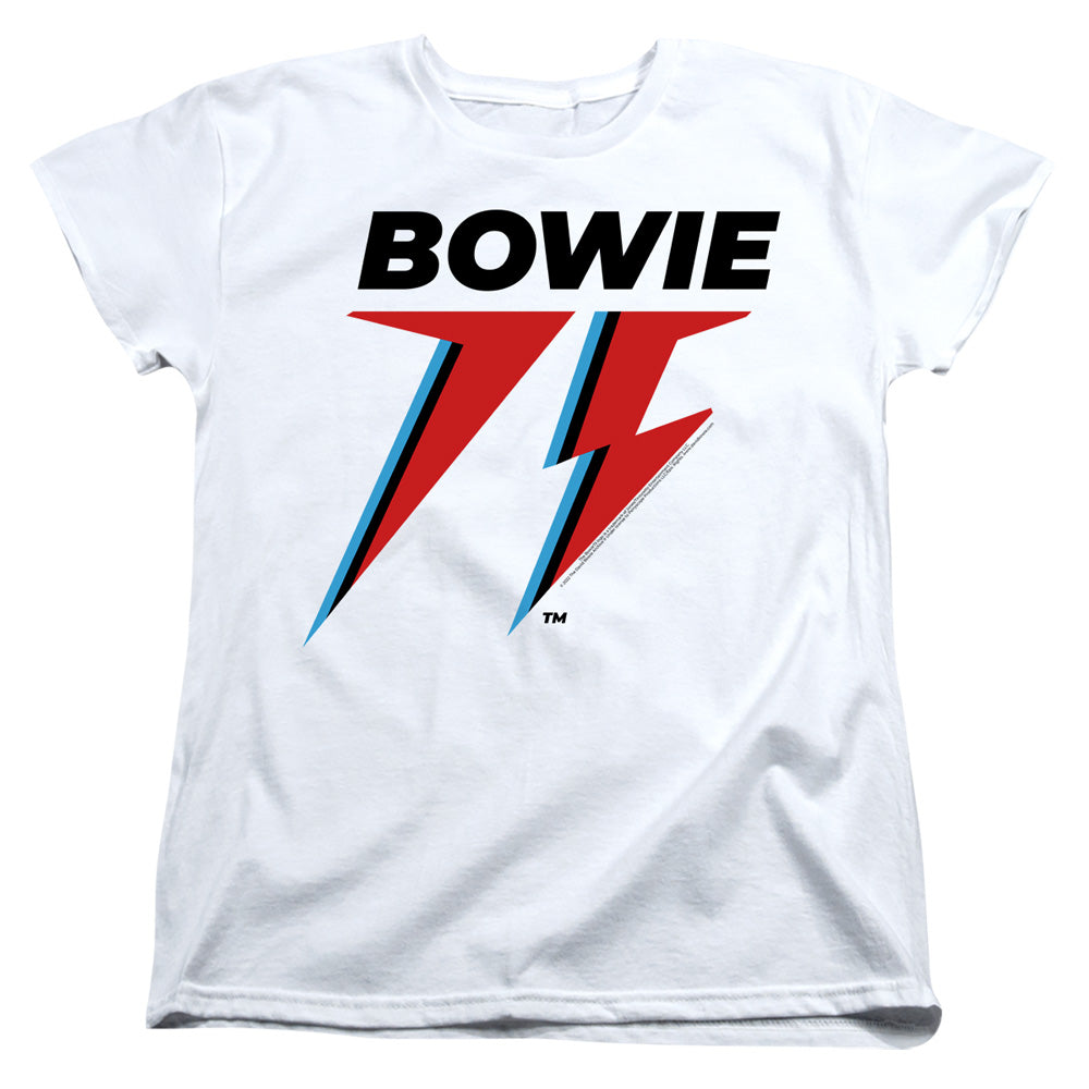 David Bowie Bowie 75 Logo Womens T-Shirt