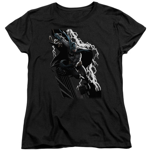 Justice League Lighting Crashes Womens T-Shirt